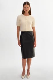 LAMARQUE LUCIANA | Faux Leather Pencil Skirt