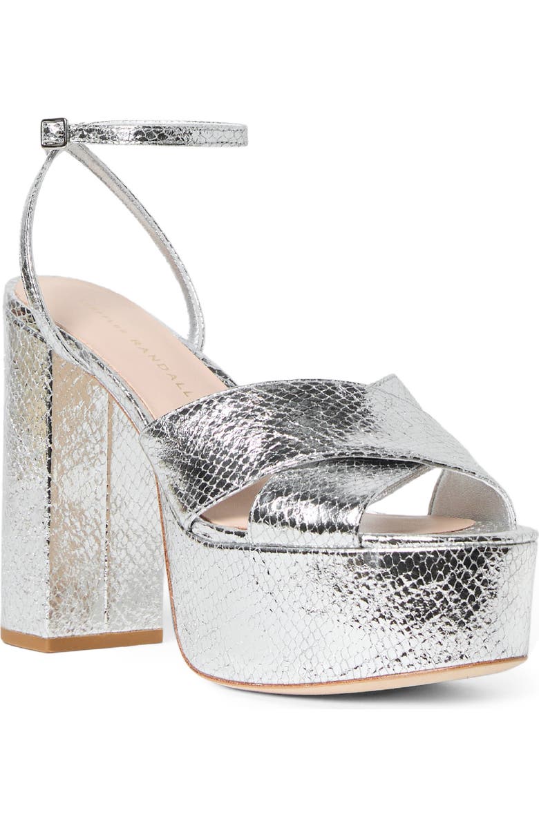 Loeffler Randall Loretta Platform Sandal, Main, color, Silver
