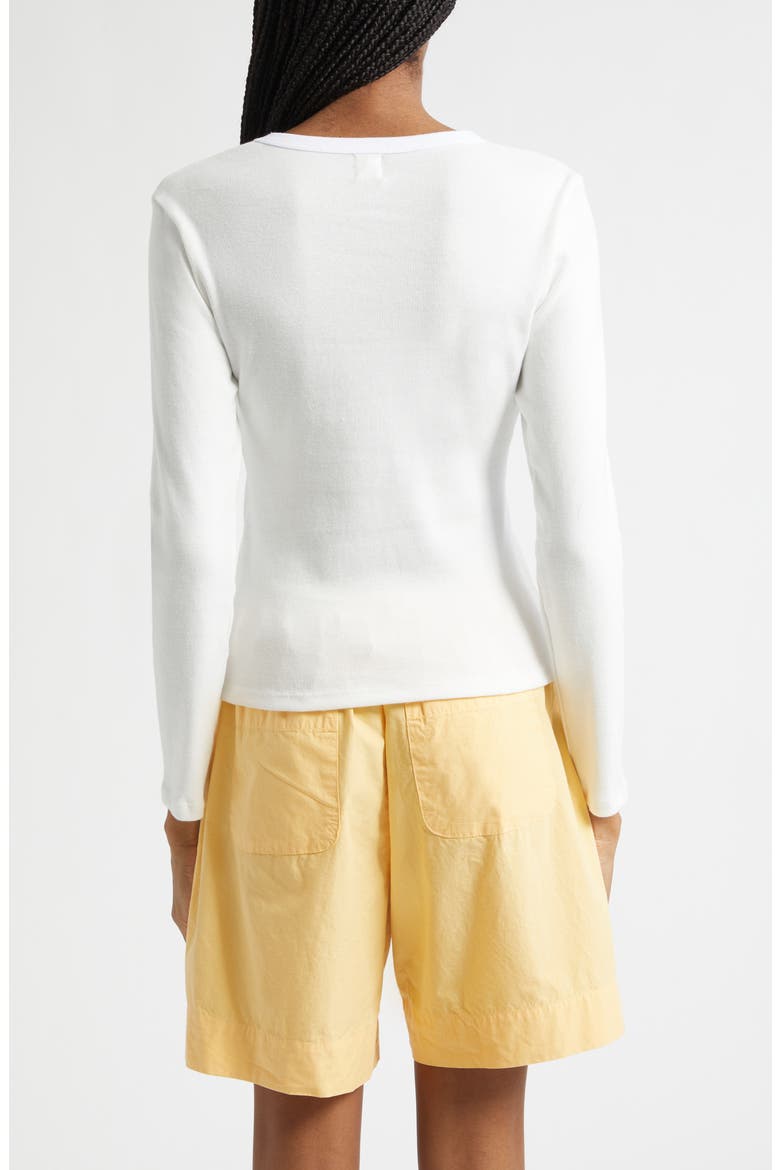 Nando Knit Slim Fit Long Sleeve Top, Alternate, color, WHITE