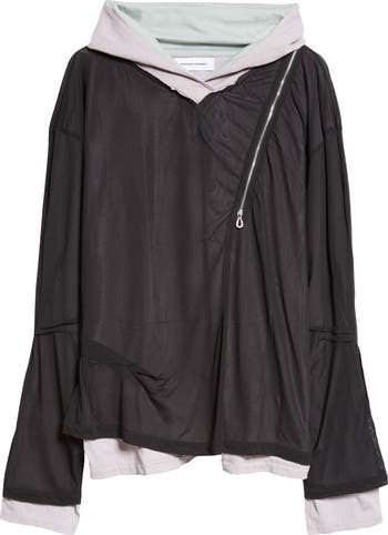 KIKO KOSTADINOV Knox Mesh Overlay Cotton Hoodie | Nordstrom KIKO KOSTADINOV Knox Mesh Overlay Cotton Hoodie | Nordstrom