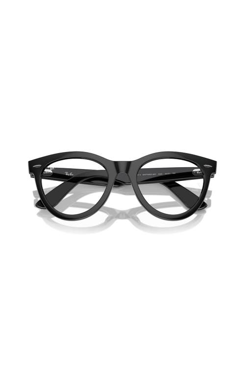 Ray Ban Ray-ban 54mm Round Optical Glasses In Black