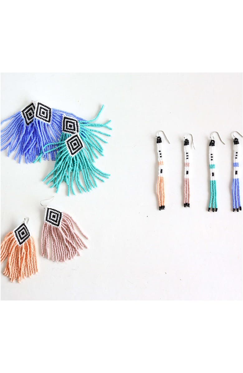 Fosterie Sunset Embera Earrings, Alternate, color, Sunset