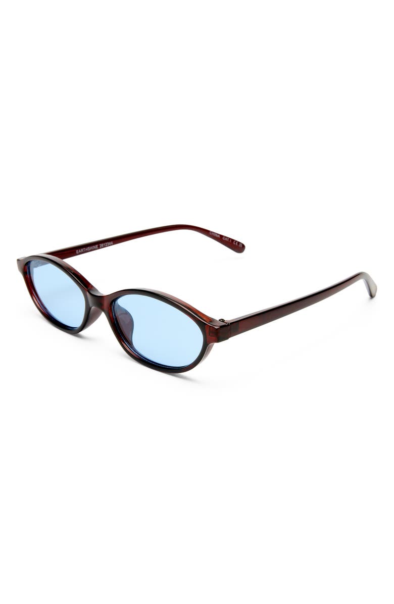 AIRE Earthshine 54mm Oval Sunglasses, Alternate, color, Chestnut / Sky Blue Tint