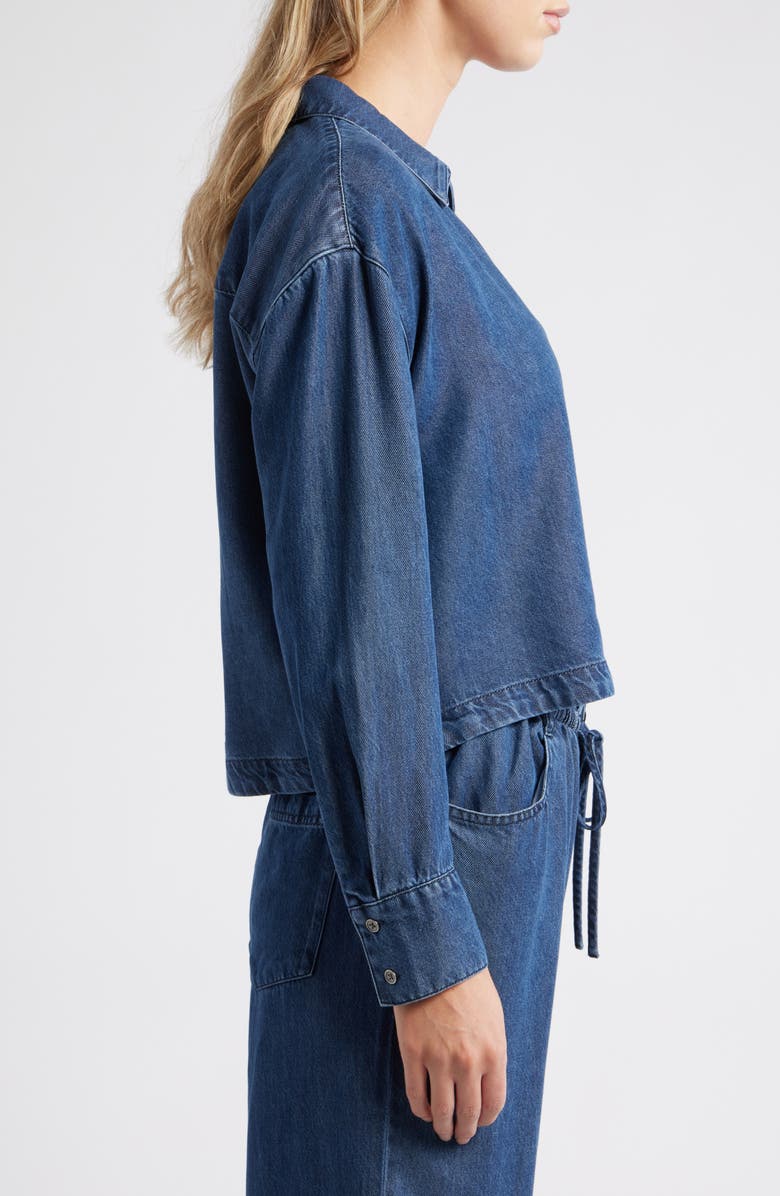 Cloth & Stone Zip Front Shacket, Alternate, color, Horizon Wash