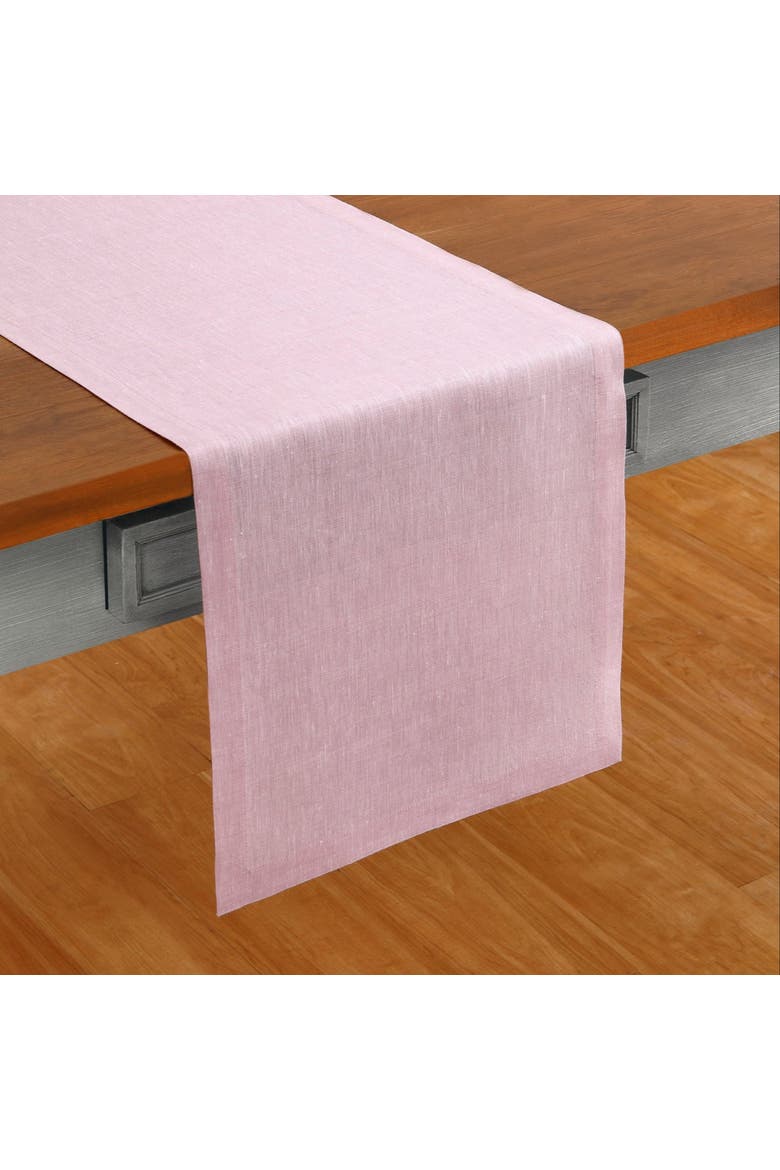 Linen Table Runner - Athena, Main, color, Bubblegum Pink