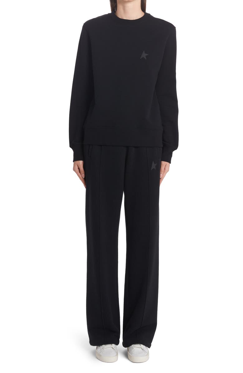 Golden Goose Star Collection Athena Logo Cotton Jersey Sweatshirt, Alternate, color, 