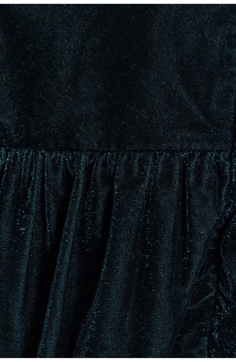 Babycottons Christmas Plush Collar Dress for Toddler, Alternate, color, Green