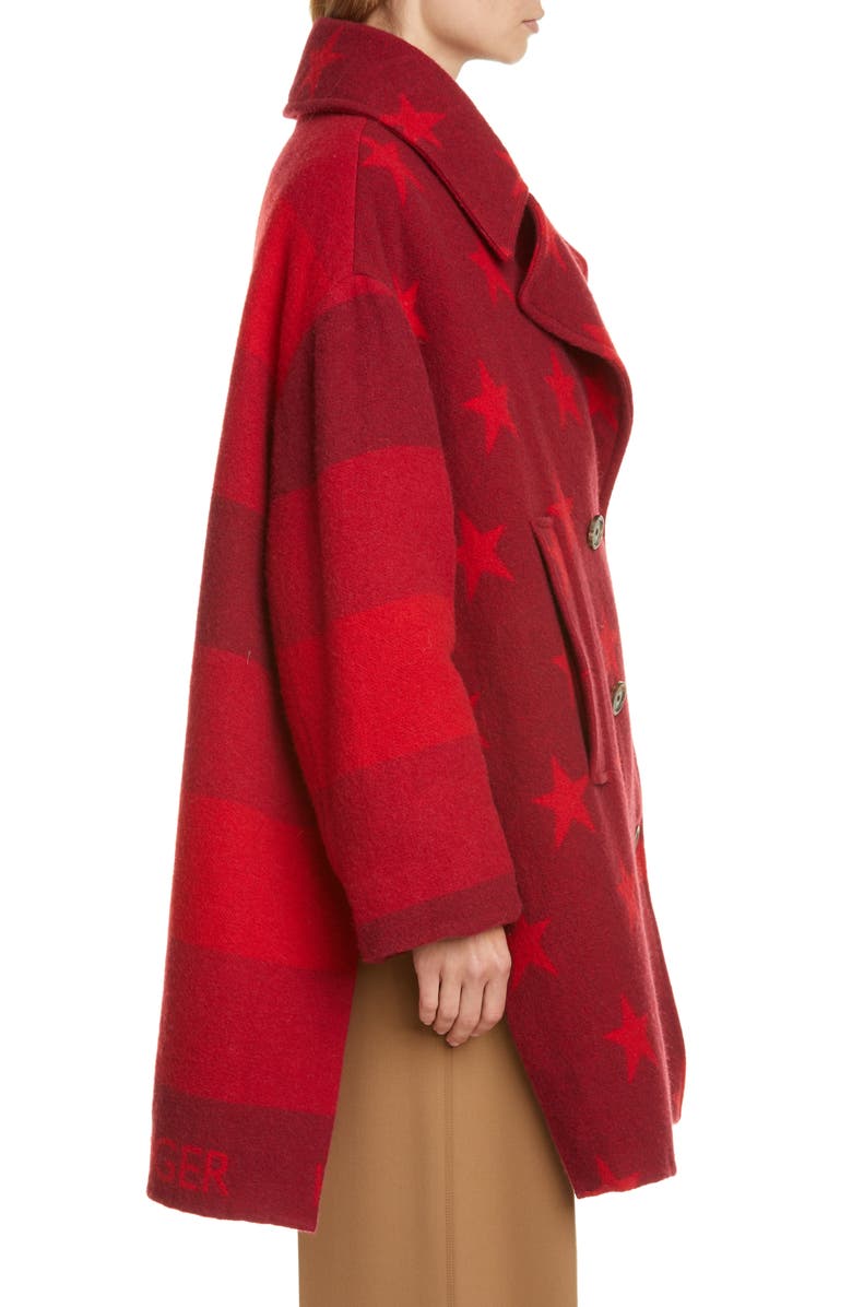 Hilfiger Collection Crest Wool Blend Blanket Coat, Alternate, color,