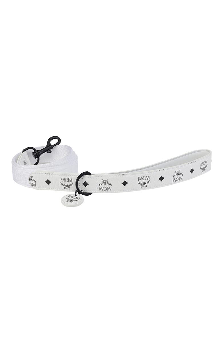 MCM Pet Leash in Visetos, Main, color, White