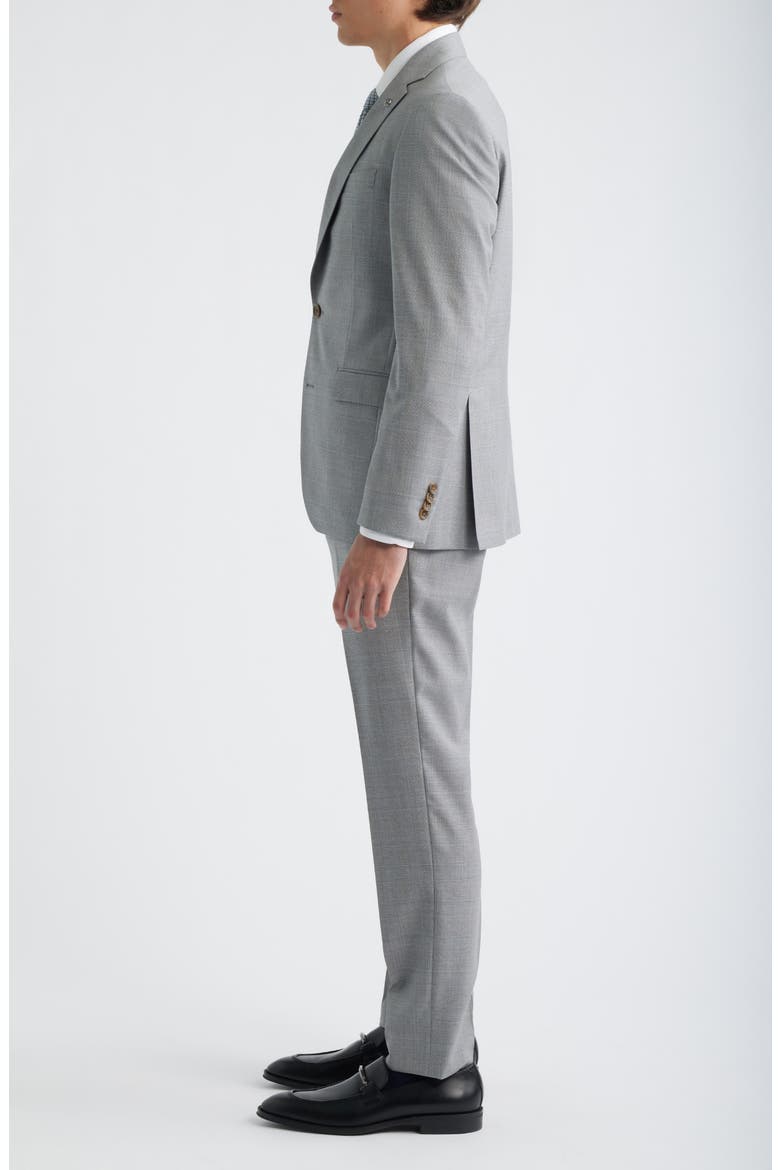 Esprit Contemporary Fit Light Grey Glen Check Super 100s Wool Suit, Alternate, color, LIGHT GREY