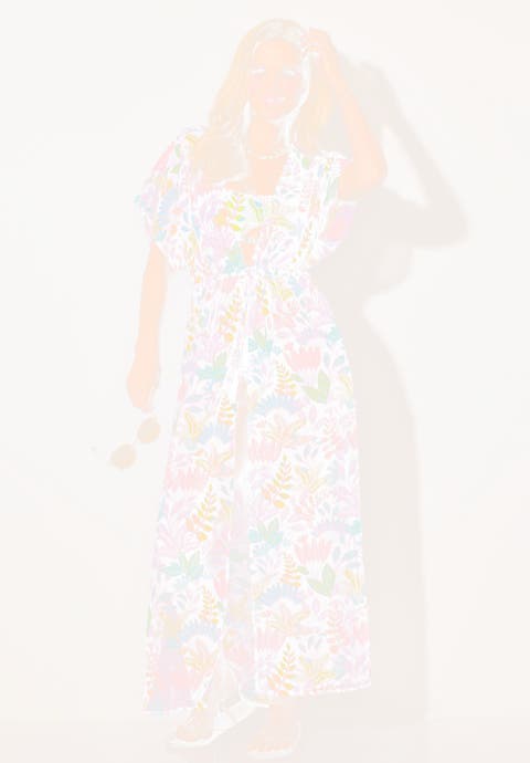 Open Front Tie-Waist Maxi Cover Up