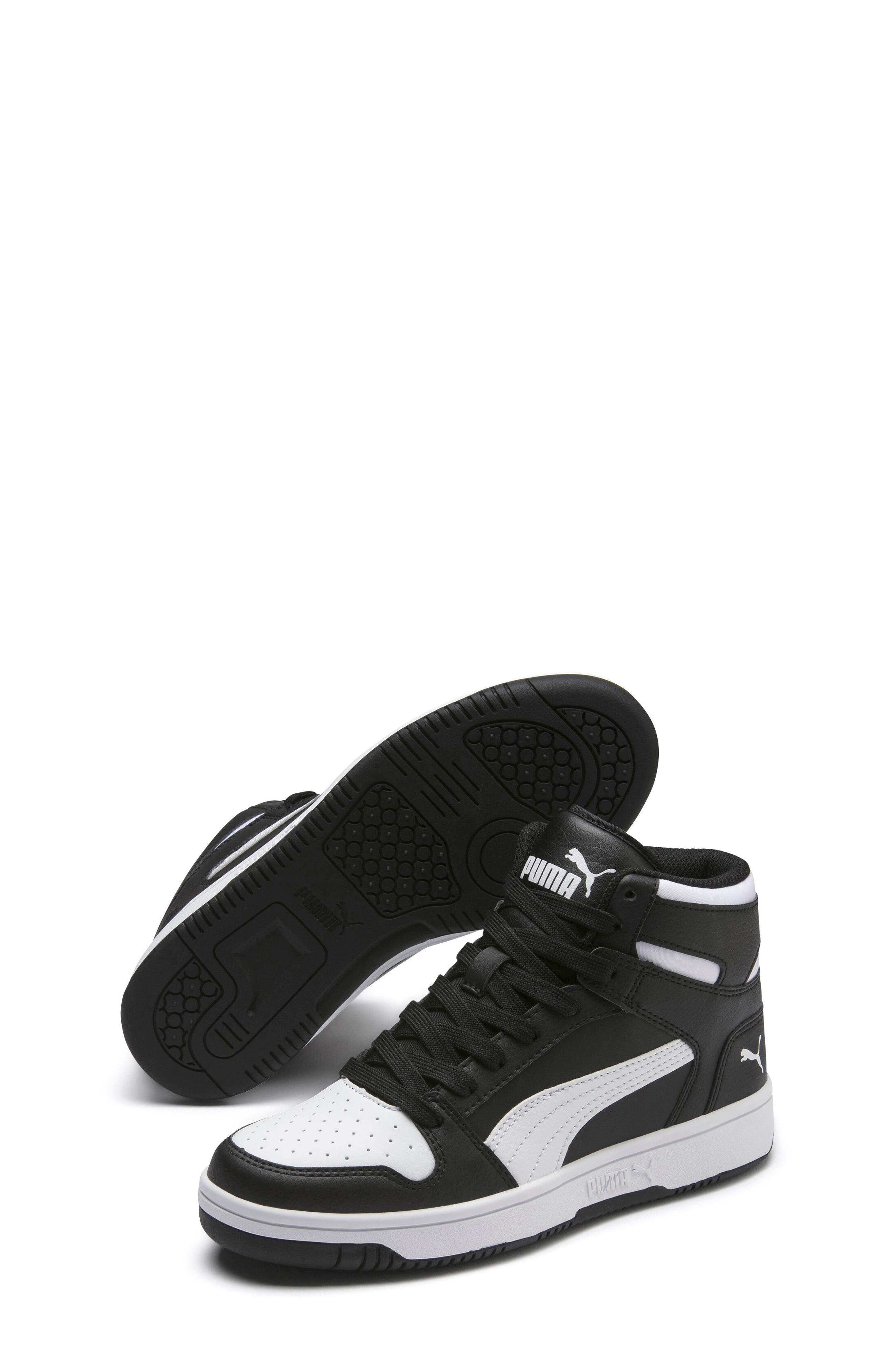 PUMA Kids' Rebound Layup High Top Sneaker, Alternate, color, Black
