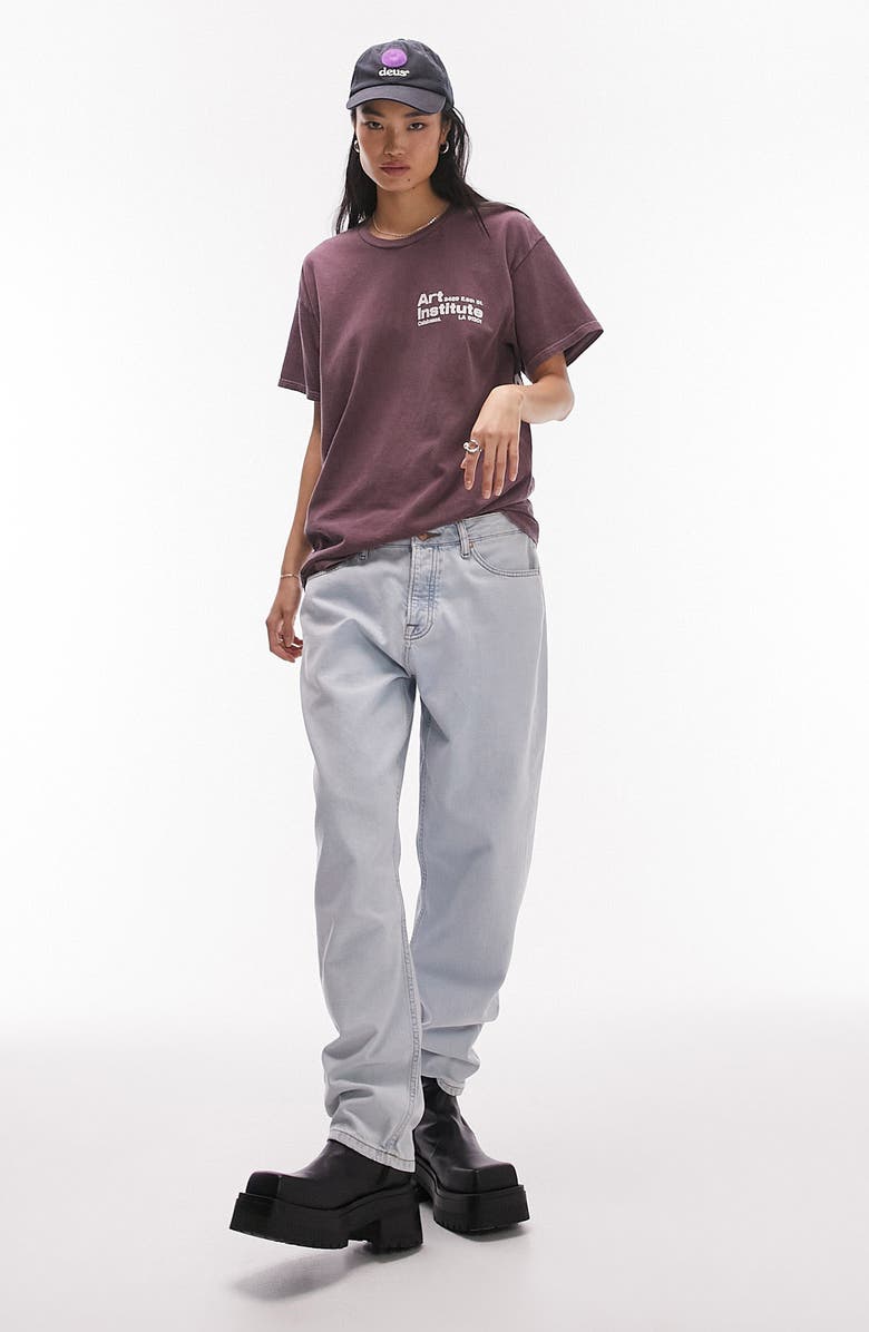 Topshop Oversize Graphic Tee, Alternate, color, 