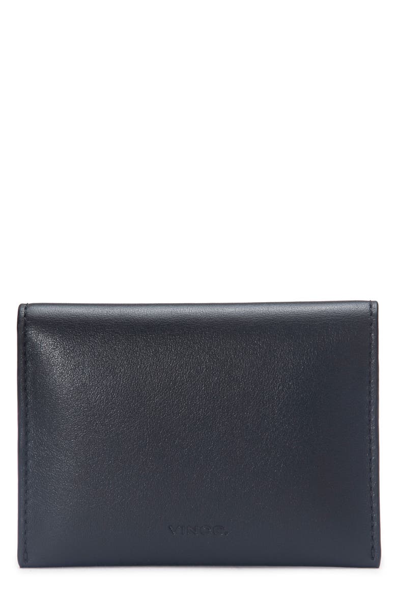 Nappa Leather Bifold Card Case, Main, color, BLACK