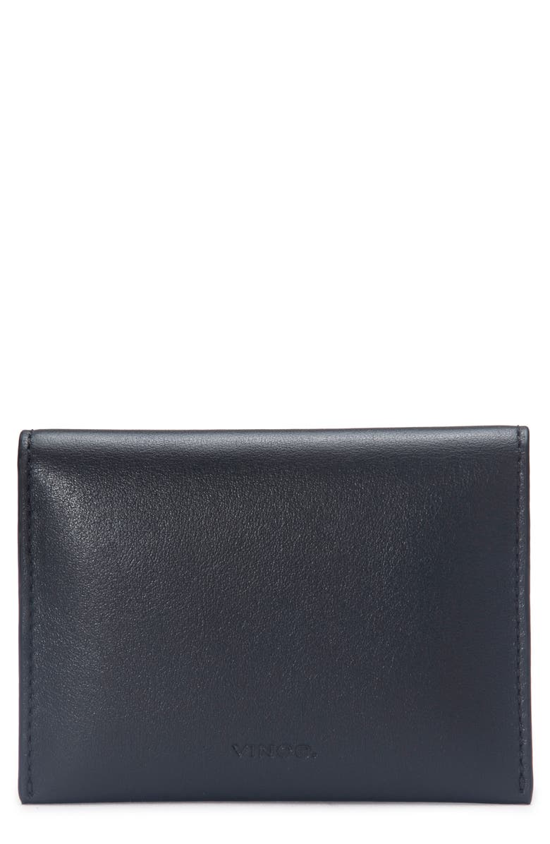 Vince Nappa Leather Bifold Card Case, Main, color, Black