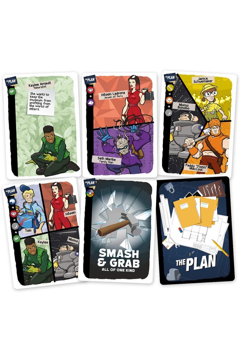 Museum Heist Card and Tile Game, Alternate, color, Multicolored
