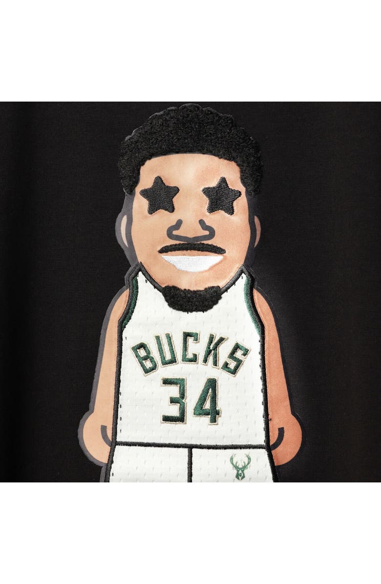 PRO STANDARD Men's Pro Standard Giannis Antetokounmpo Black Milwaukee Bucks Caricature T-Shirt, Alternate, color, 
