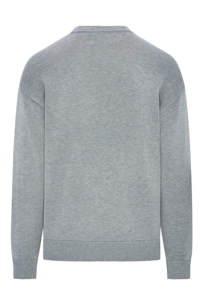 Swingman Intarsia Crewneck Sweater, Alternate, color, HEATHER GREY