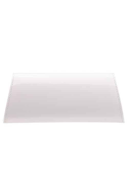 Nina Zoey Faux Leather Clutch In Ecru