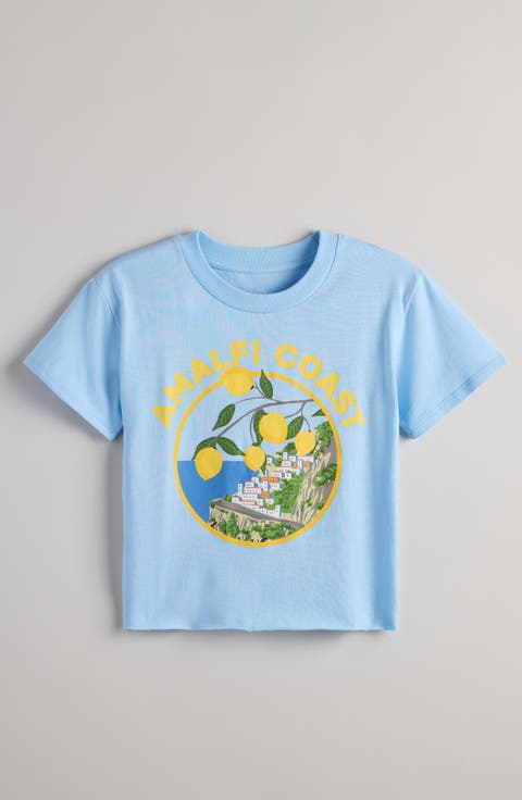 Kids' Crop Cotton Graphic T-Shirt