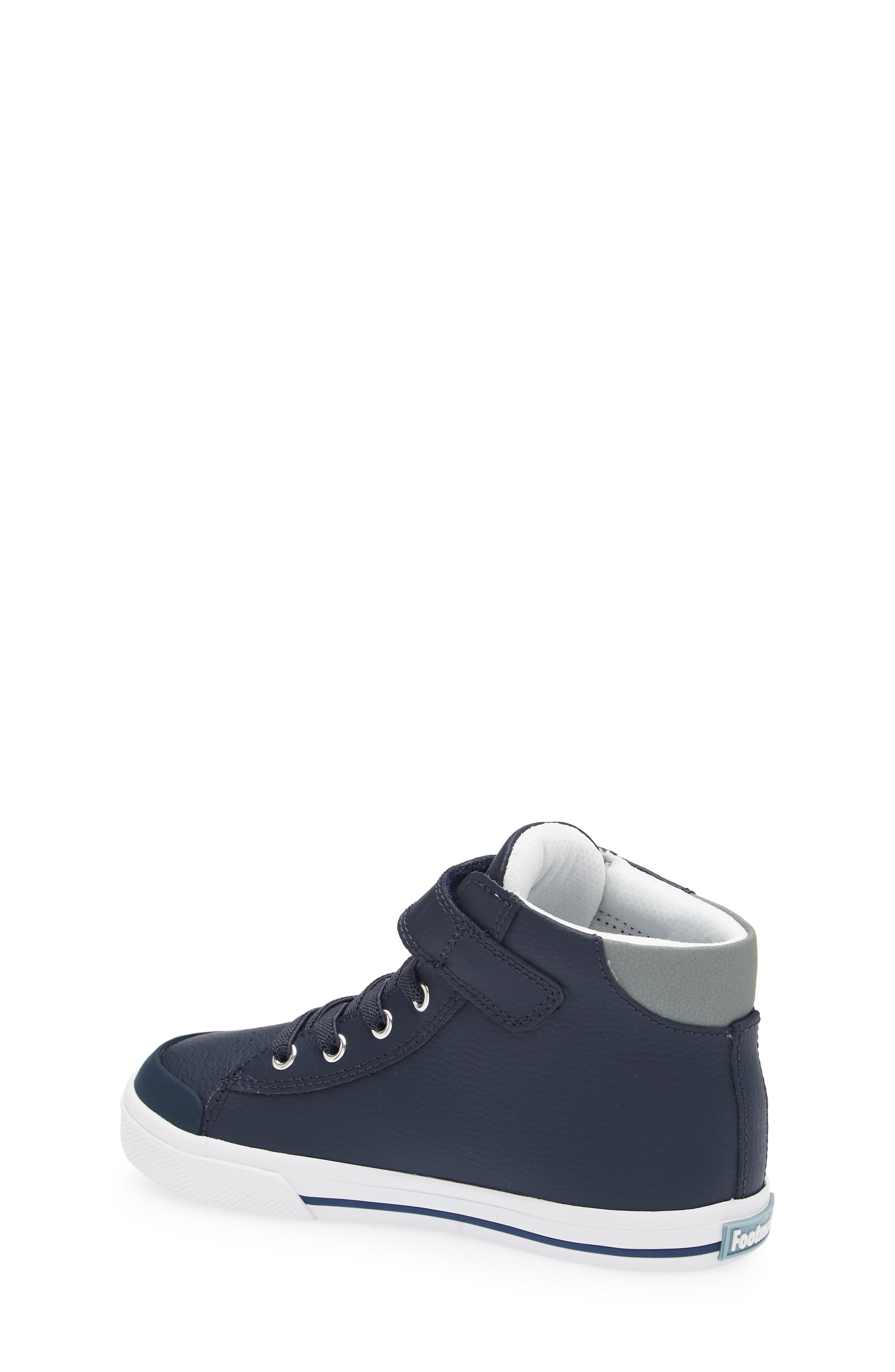 Kids' Riley High Top Sneaker, Alternate, color, NAVY/ GRAY