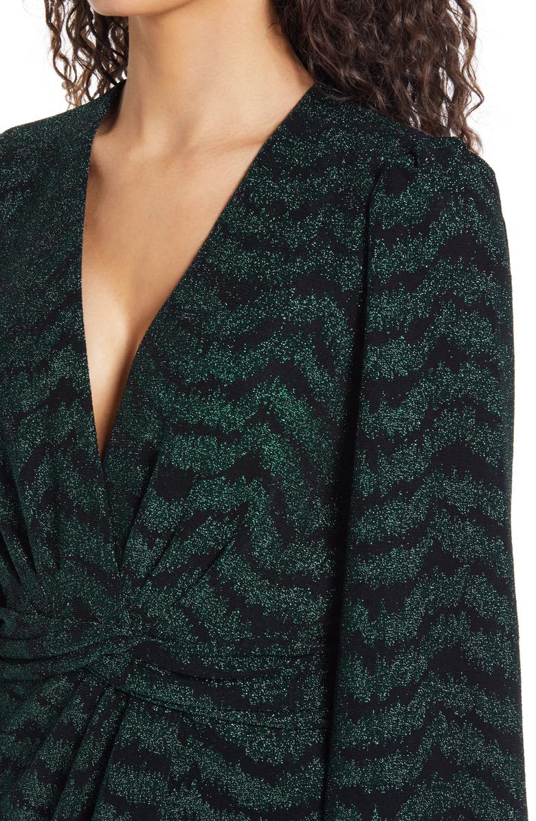 Saylor Camila Plunge Neck Long Sleeve Midi Dress, Alternate, color,