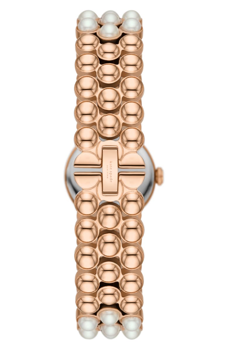 Kate Spade New York monroe imitation pearl bracelet watch, 24mm, Alternate, color, 