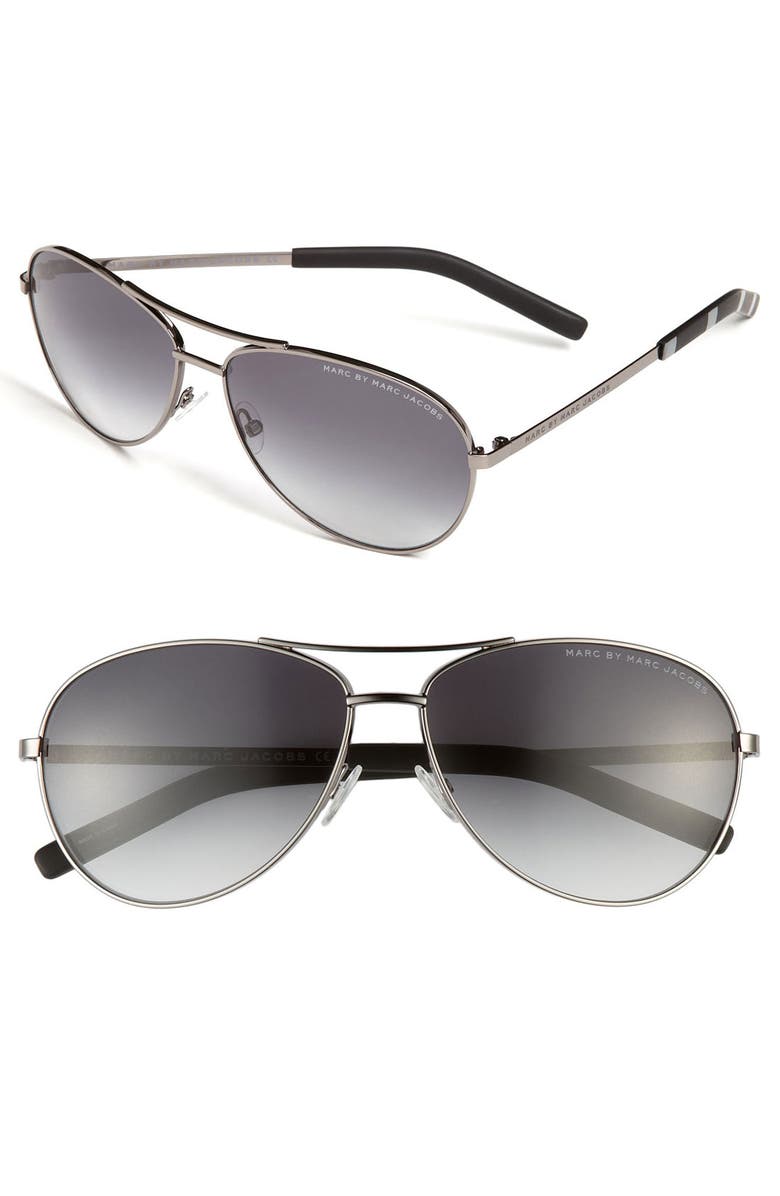MARC BY MARC JACOBS 59mm Aviator Sunglasses, Main, color, 