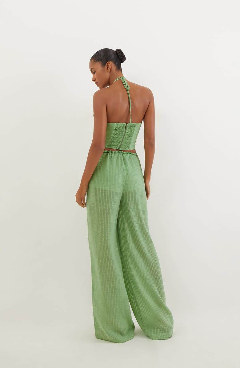 ViX Paula Hermanny Coco Halter Cover-Up Top, Alternate, color, Green