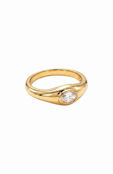 The Oval Stone Pinky Ring