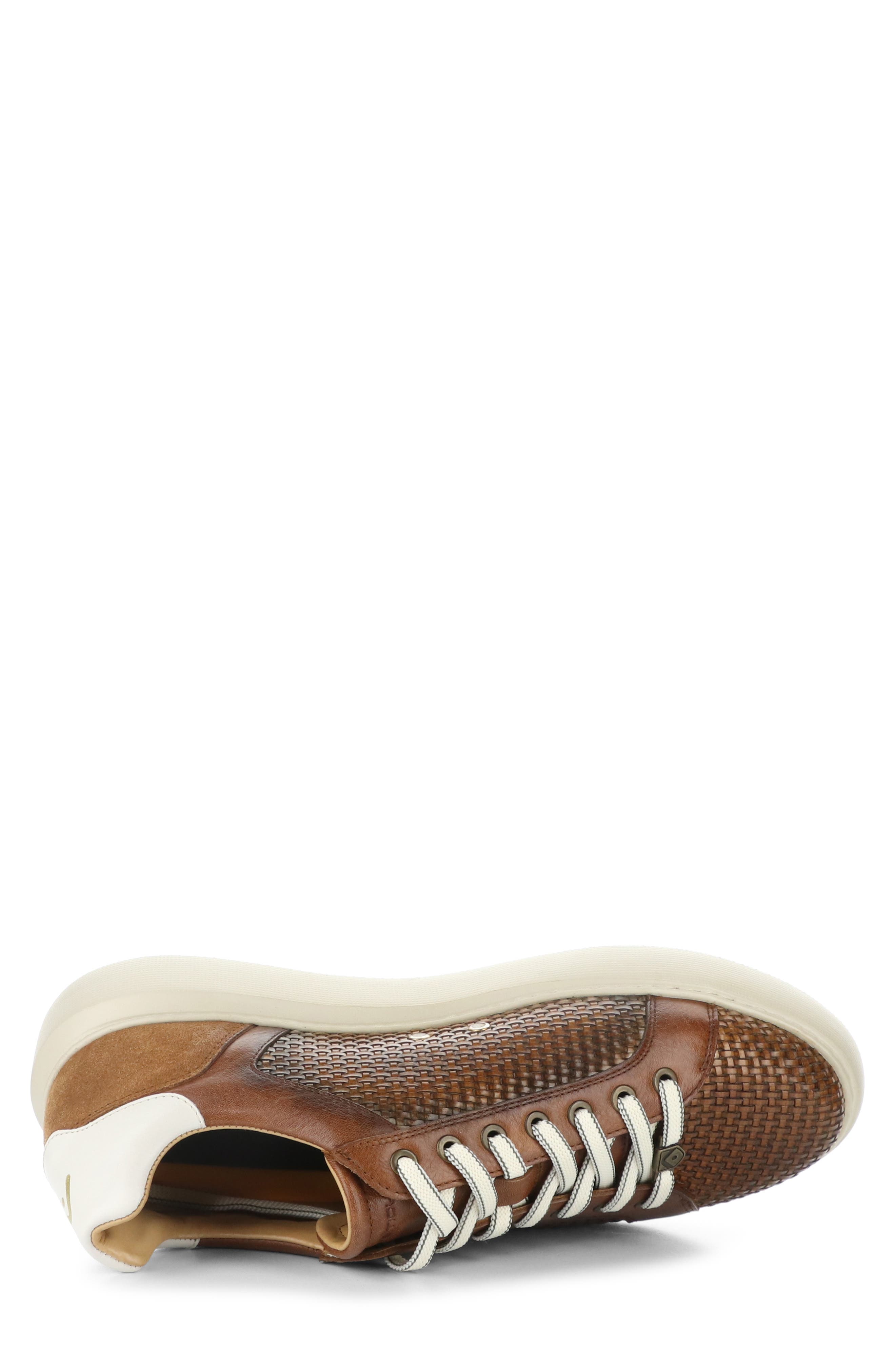 Ambitious 13450A Woven Low Top Sneaker, Alternate, color, Cognac Leather