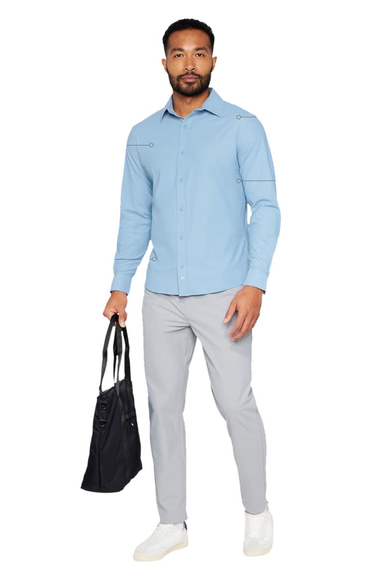 Men's The Don Long Sleeve Button Up (slim Fit), Alternate, color, Newport Blue