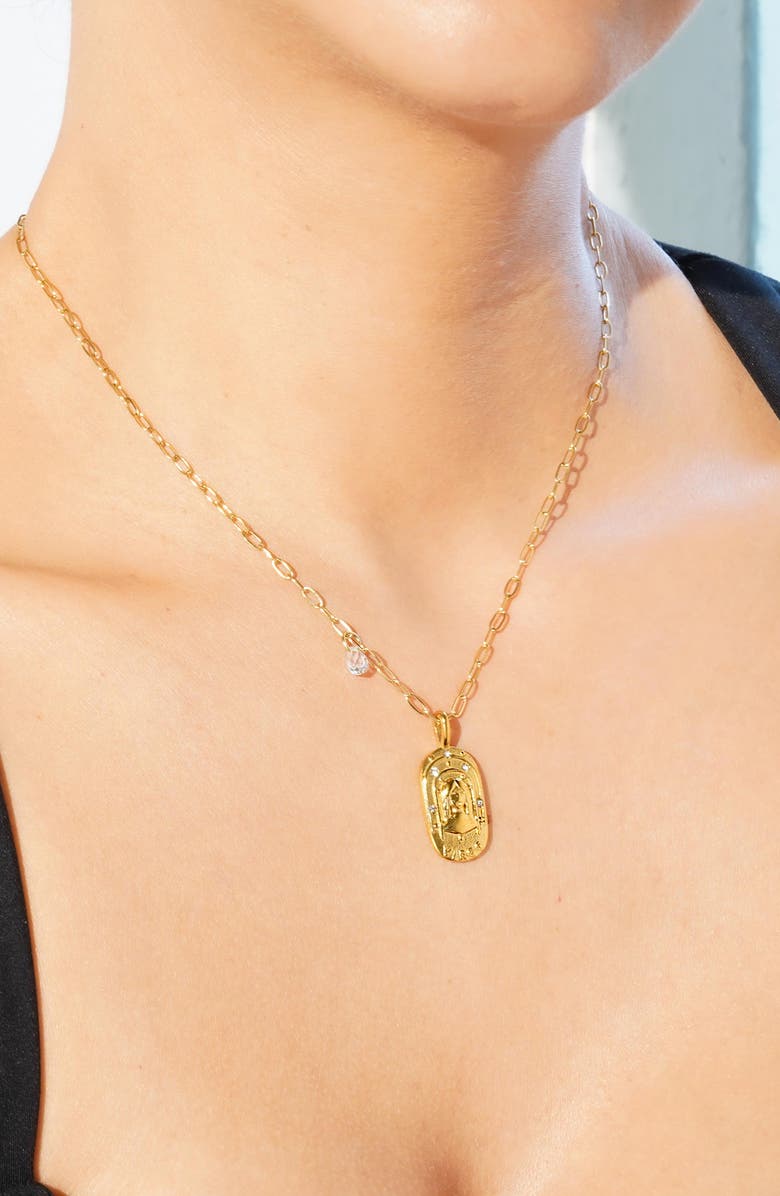KOZAKH Cielo Zodiac Pendant Necklace, Alternate, color, Virgo/ Gold
