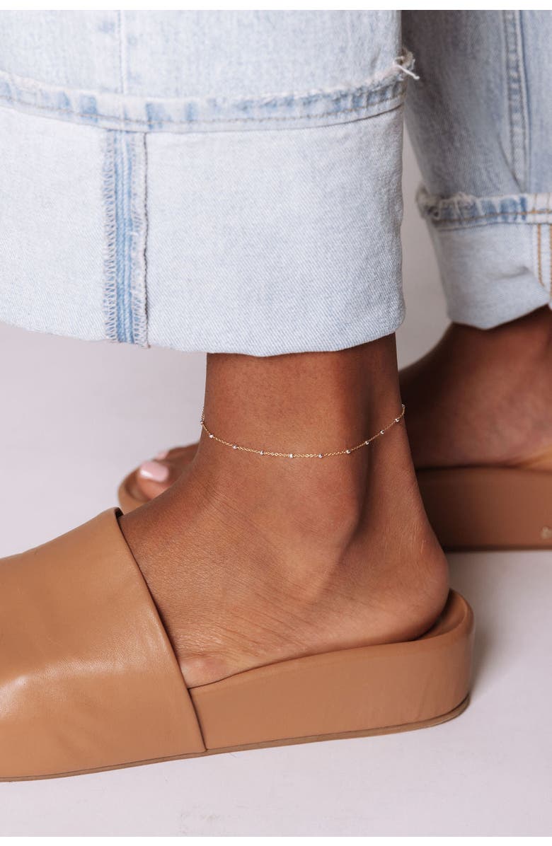 Set & Stones Austen Anklet, Alternate, color, Gold