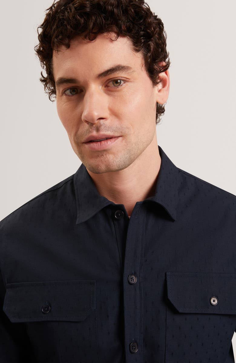 Ted Baker Levon Shirt Jacket, Alternate, color, Navy