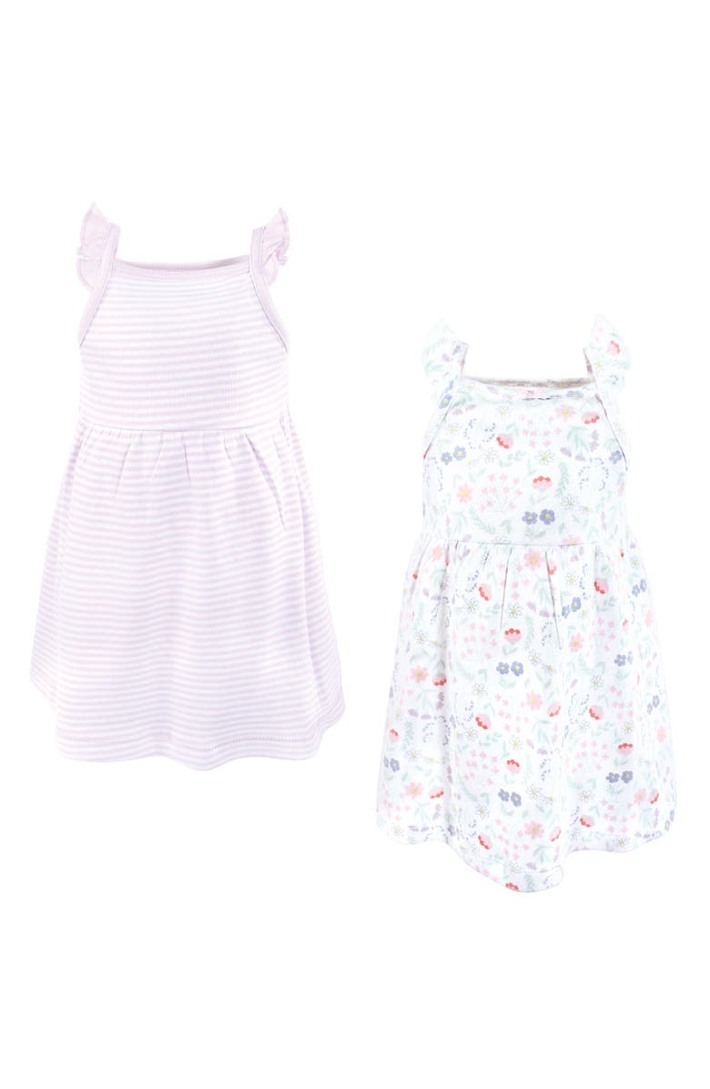 Hudson Baby Sleeveless Dress Set 2-Pack, Main, color, Lilac Garden