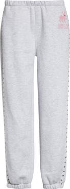 Sandy Liang Lucius Terminator Bunny Crystal Embellished Graphic Sweatpants