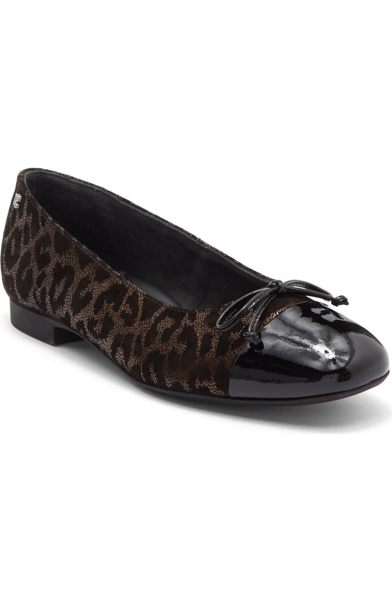 Paul Green Violet Ballet Flat, Main, color, Black Bronze Leather