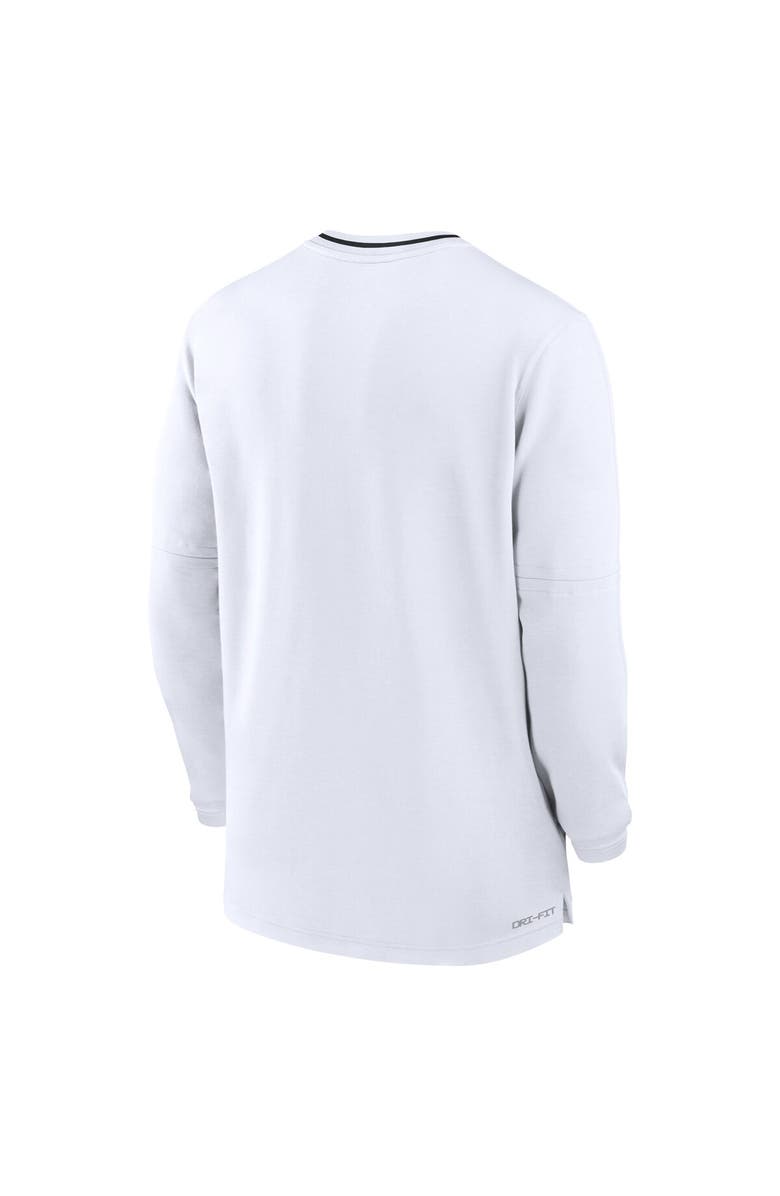 Nike Men's Nike White Georgia Bulldogs 2024 Sideline Coach Performance Half-Zip Long Sleeve Top, Alternate, color, 