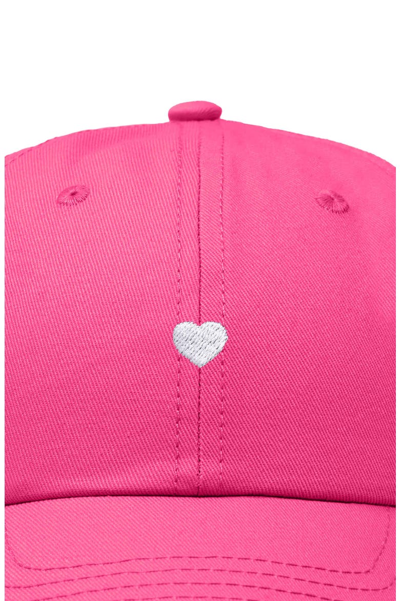 Lil Heart Dad Cap, Alternate, color, Hot Pink