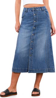 Wash Lab Denim For Keeps Denim Maxi Skirt