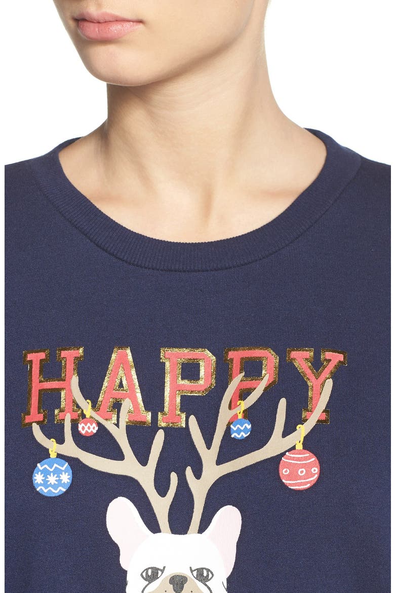 Holiday Sweatshirt, Alternate, color, NAVY