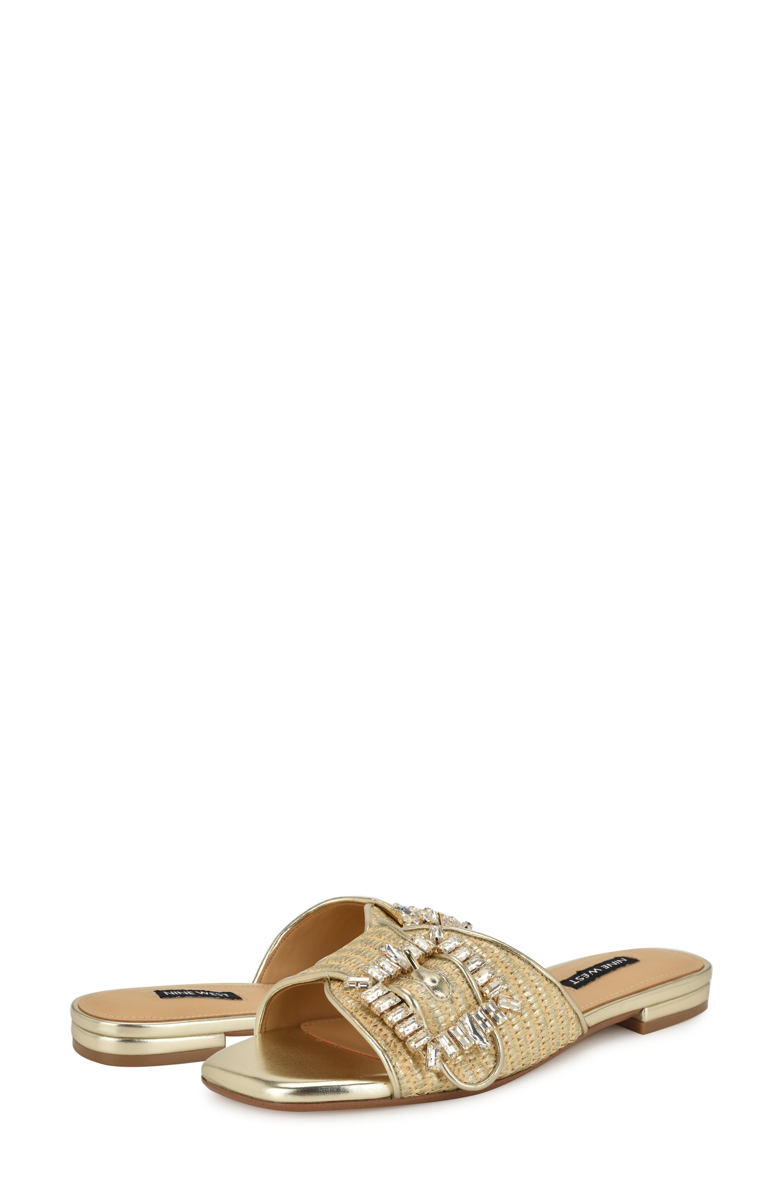 Laniey Slide Sandal, Alternate, color, GOLD
