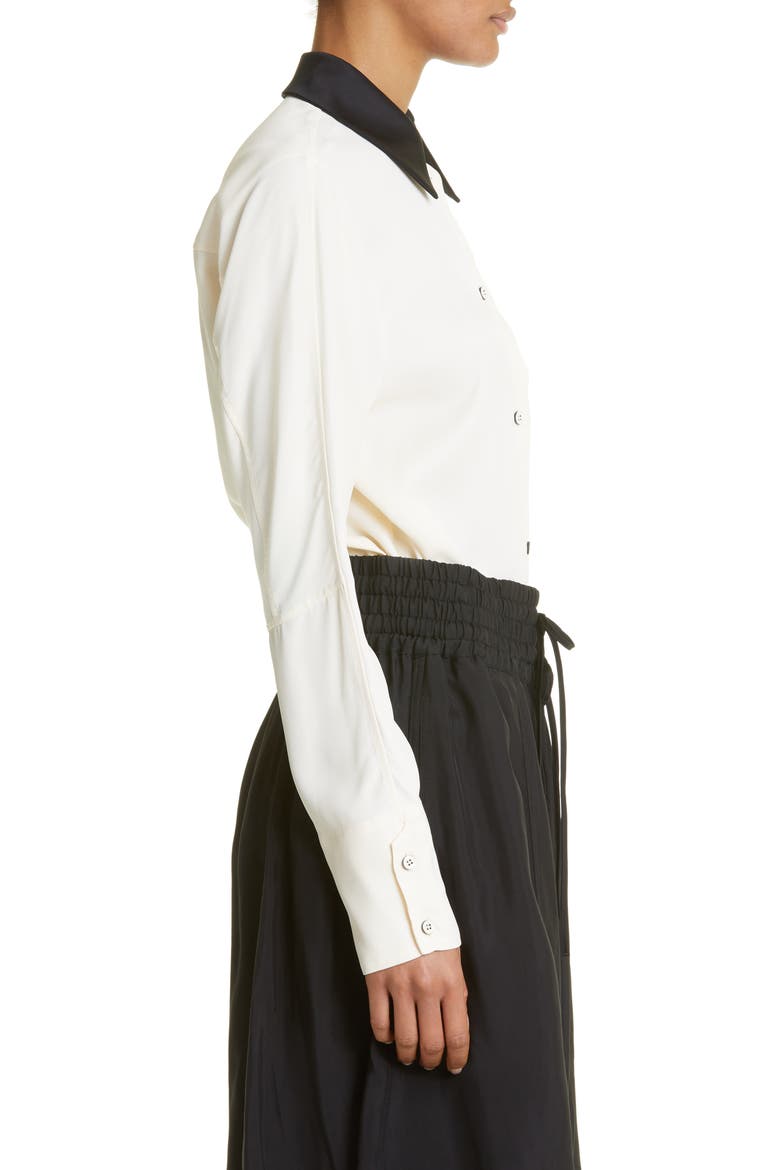 Relaxed Fit Contrast Collar Button-Up Shirt, Alternate, color, LIGHT PINK