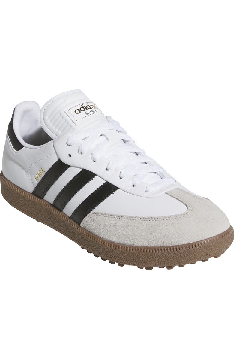 adidas Samba Lux Spikeless Golf Shoe, Main, color, Ftwwht/Cbl