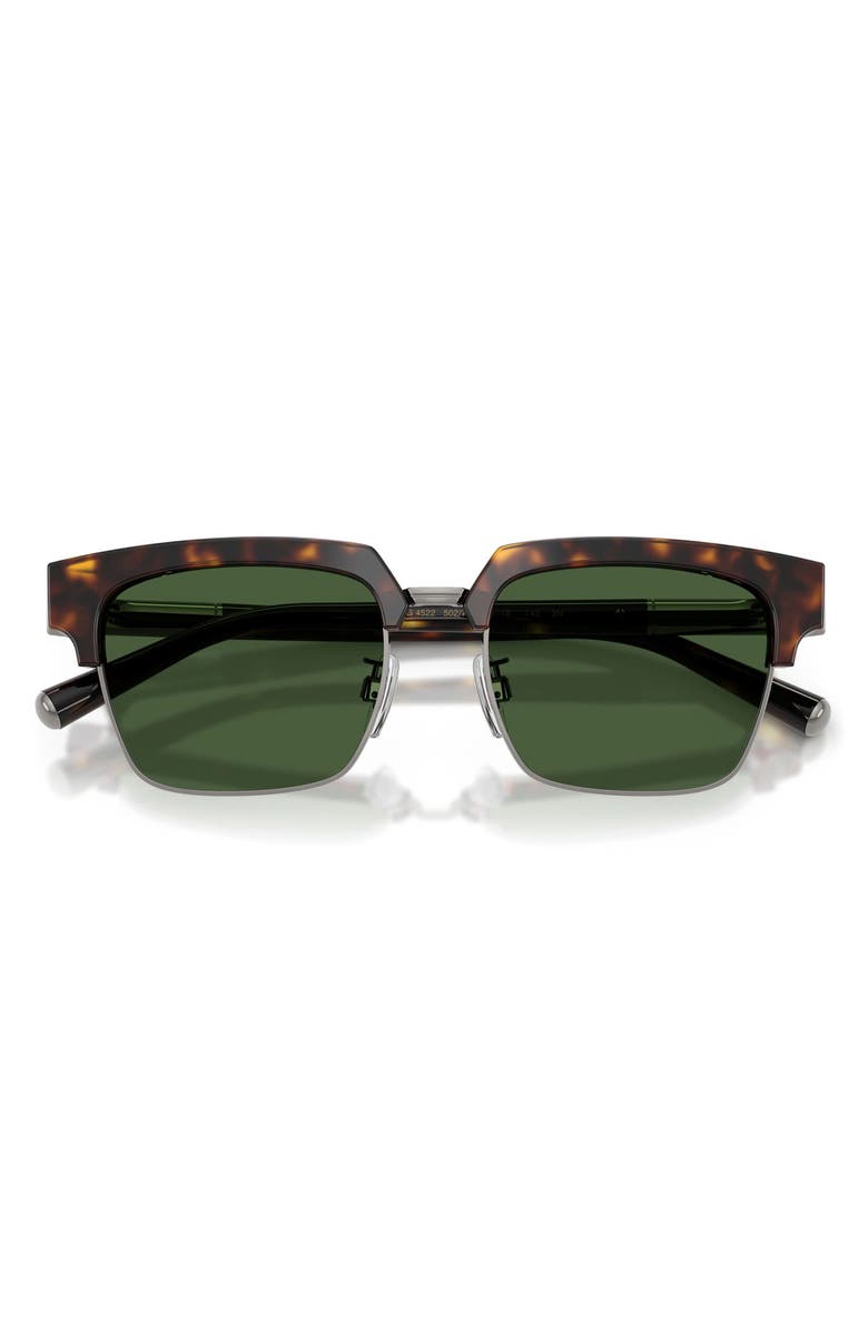 Dolce&Gabbana 54mm Square Sunglasses, Alternate, color, Havana / Dark Green