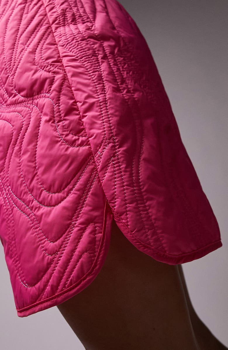 Topshop Quilted Miniskirt, Alternate, color, 