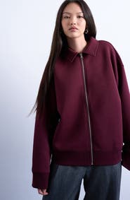 Topshop Oversize Zip-Up Jacket