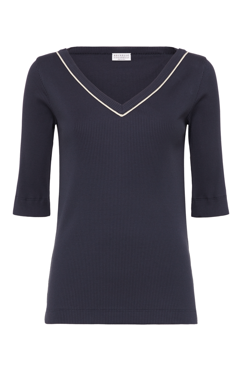 Brunello Cucinelli T-shirt with monili, Main, color, 