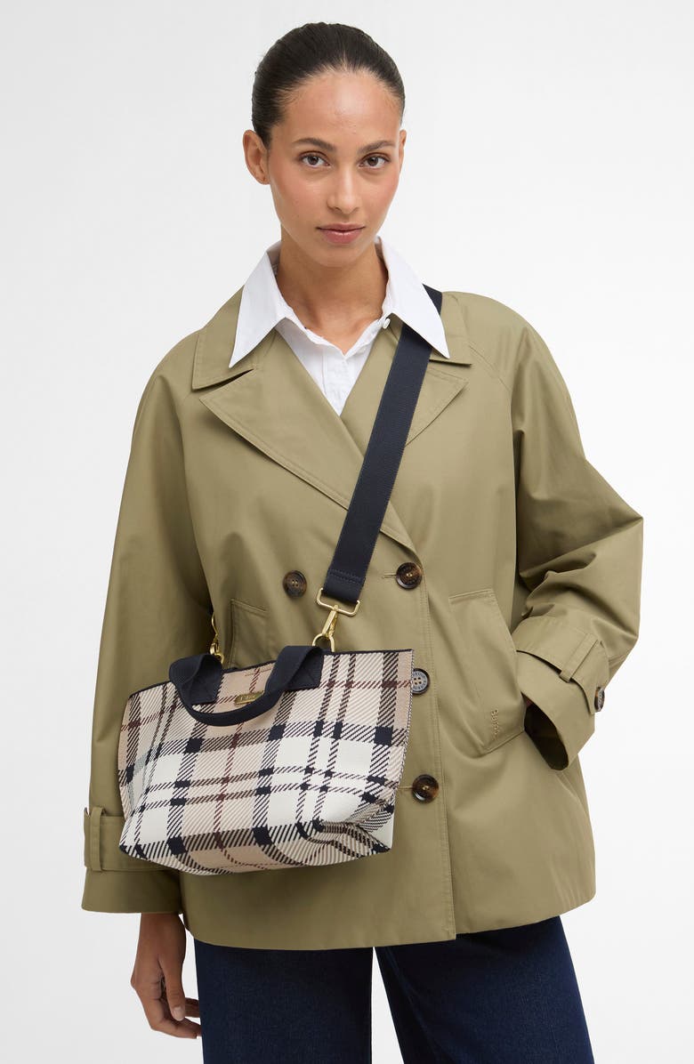 Barbour Layla Tartan Mini Tote Bag, Alternate, color, Rosewood Tartan